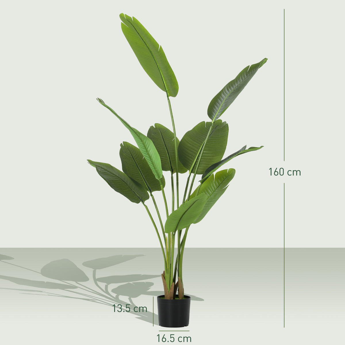 Pianta Artificiale da 160 cm con 10 Foglie