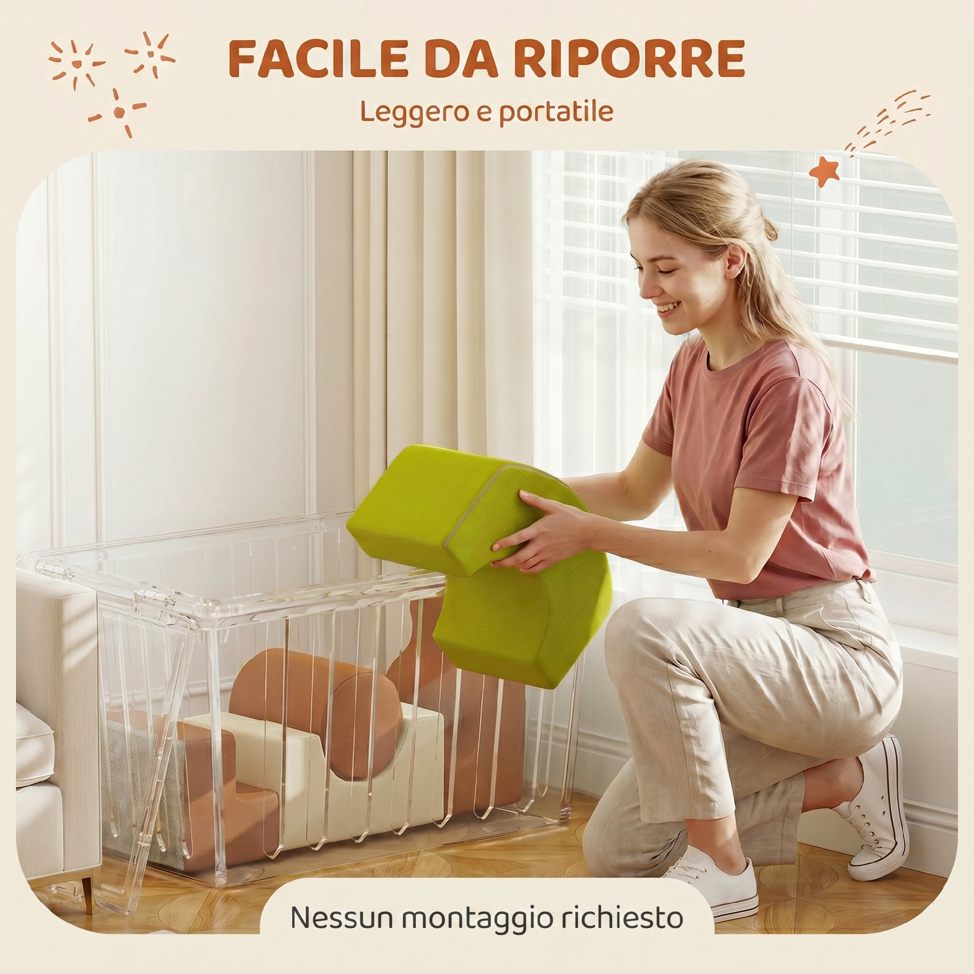 Set Psicomotricità per Bambini con 5 Blocchi in Schiuma e Base Antiscivolo