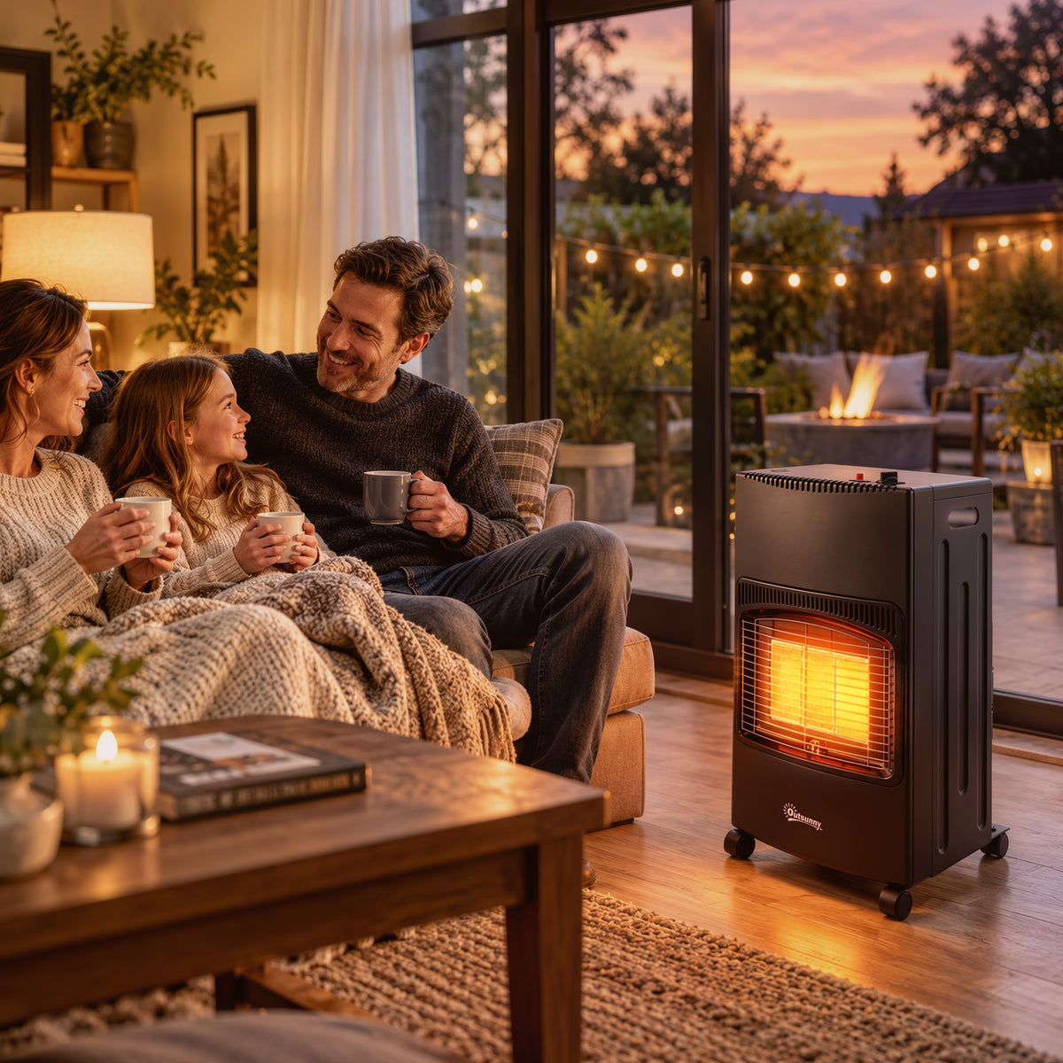 Stufa a Gas 4,2 kW con 3 Livelli di Calore e Sicurezza