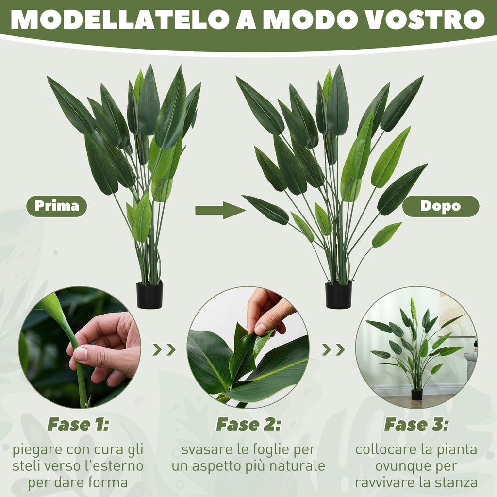Pianta Artificiale Uccello del Paradiso da 140 cm