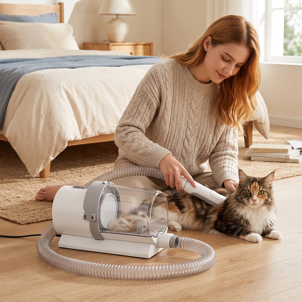 Kit Toelettatura 5 in 1 per Cani e Gatti con Aspirapolvere