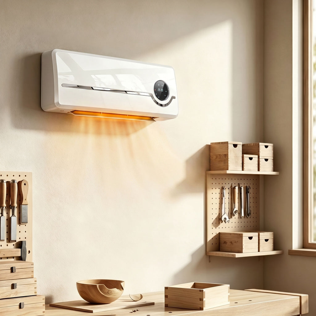 Stufa Ceramica da Parete 2000W con Timer e Telecomando