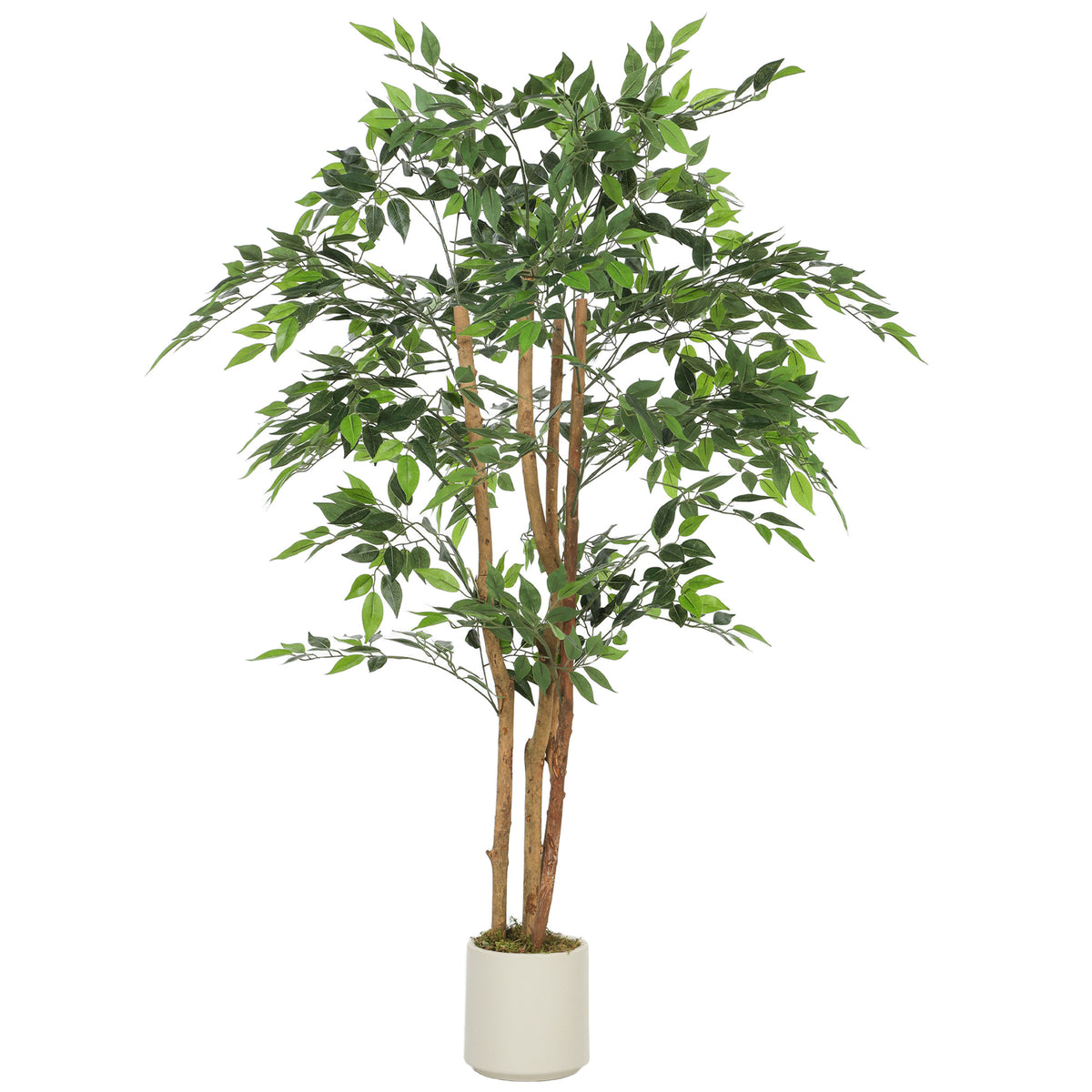 Pianta Artificiale Baniano da 150 cm con Tronco in Legno