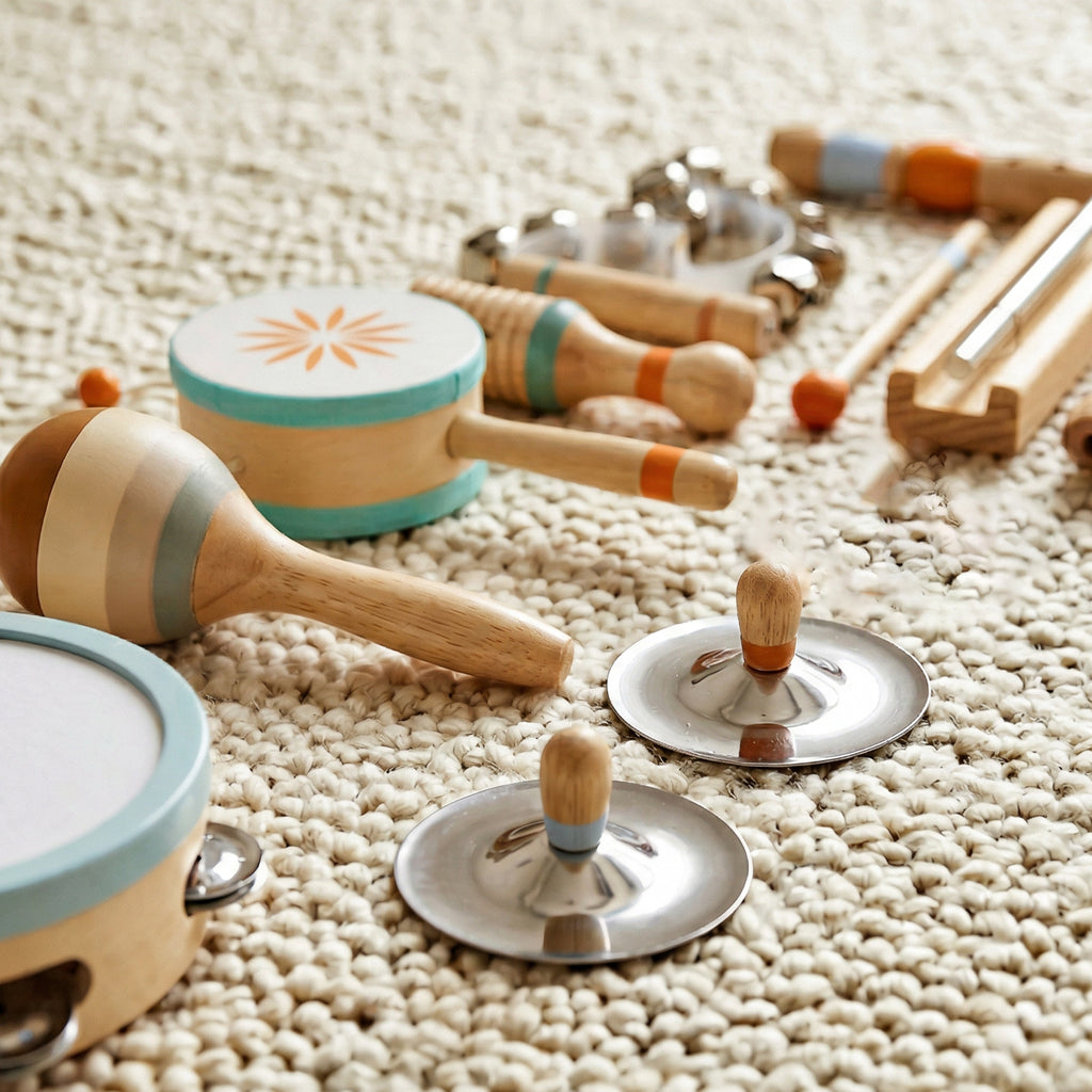 Set Strumenti Musicali per Bambini in Legno – Percussioni Montessori