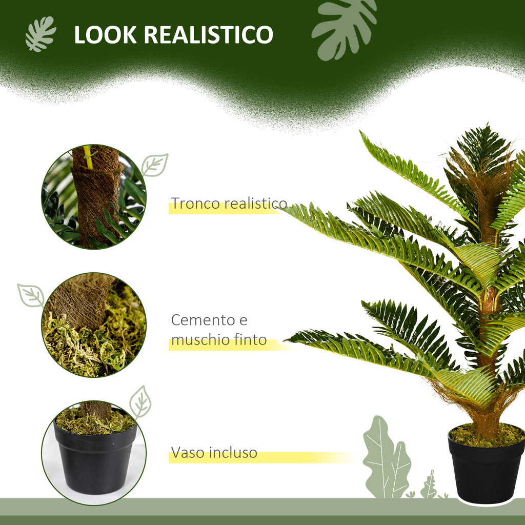 Pianta Artificiale Palma da 85 cm con Vaso