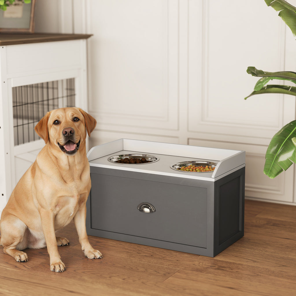 Ciotole Rialzate per Cani con Cassetto