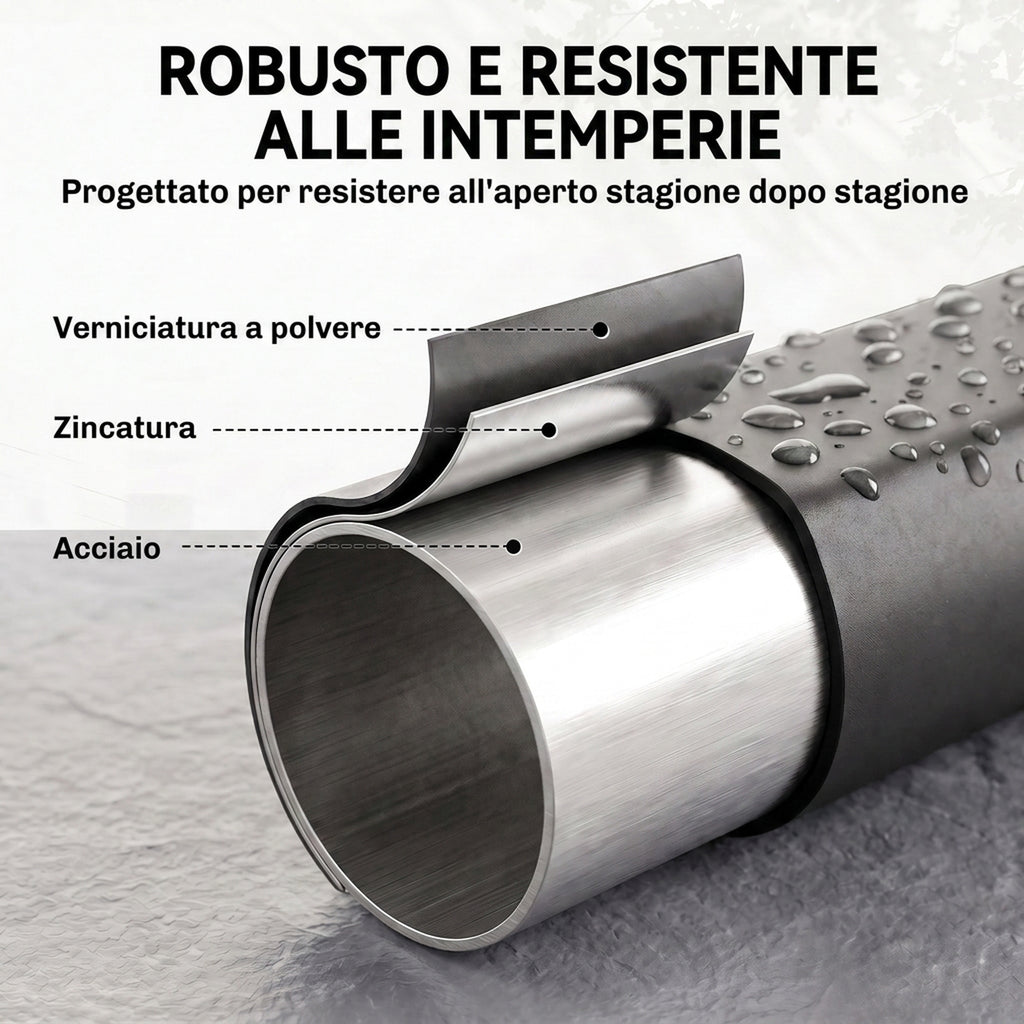 Portalegna in Acciaio con Copertura e Borsa