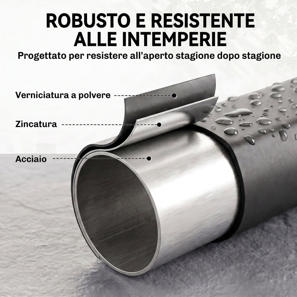 Portalegna in Acciaio con Copertura e Borsa
