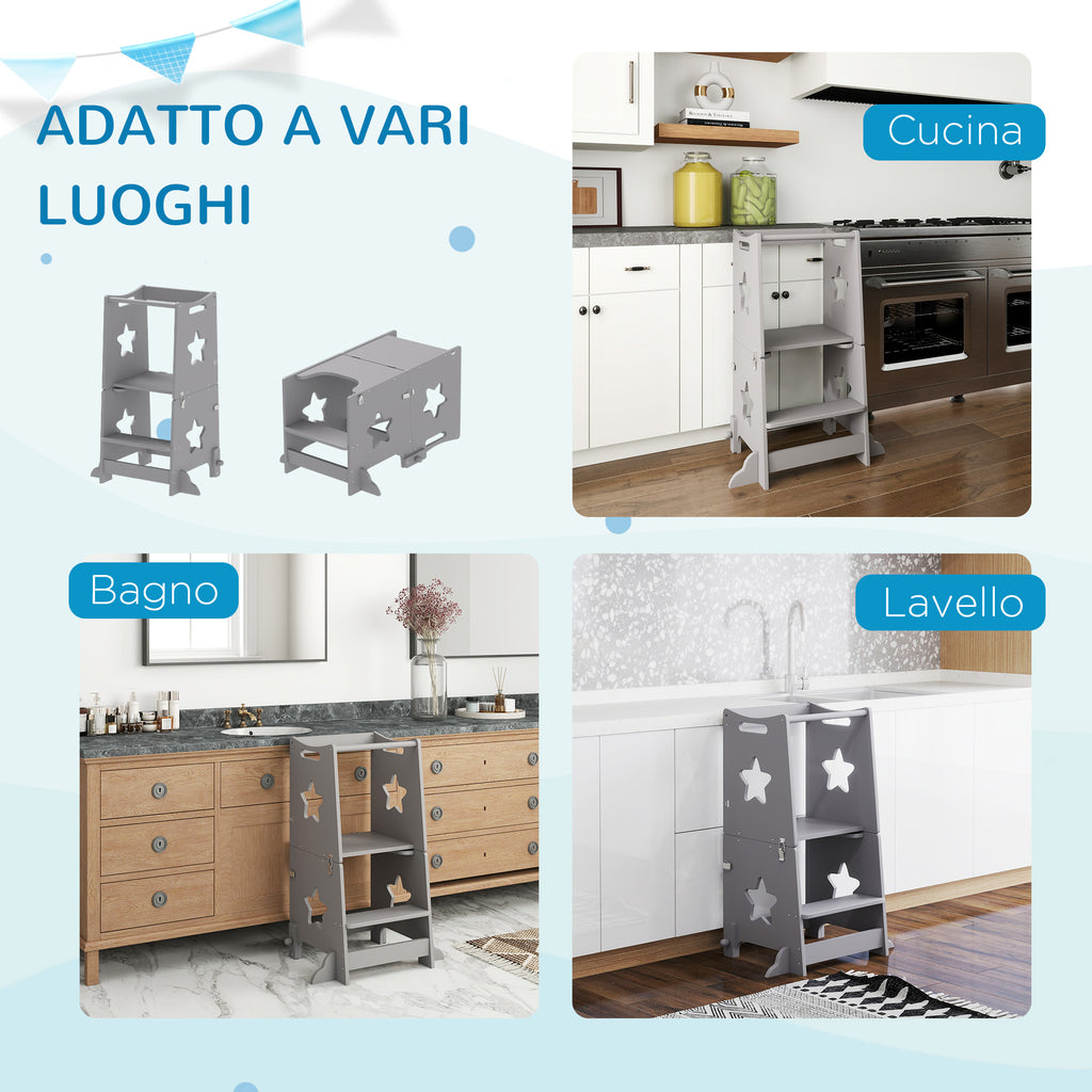 Scala Montessori Convertibile in Tavolo e Sedie
