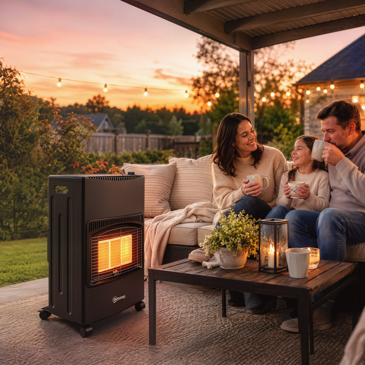 Stufa a Gas 4,2 kW con 3 Livelli di Calore e Sicurezza