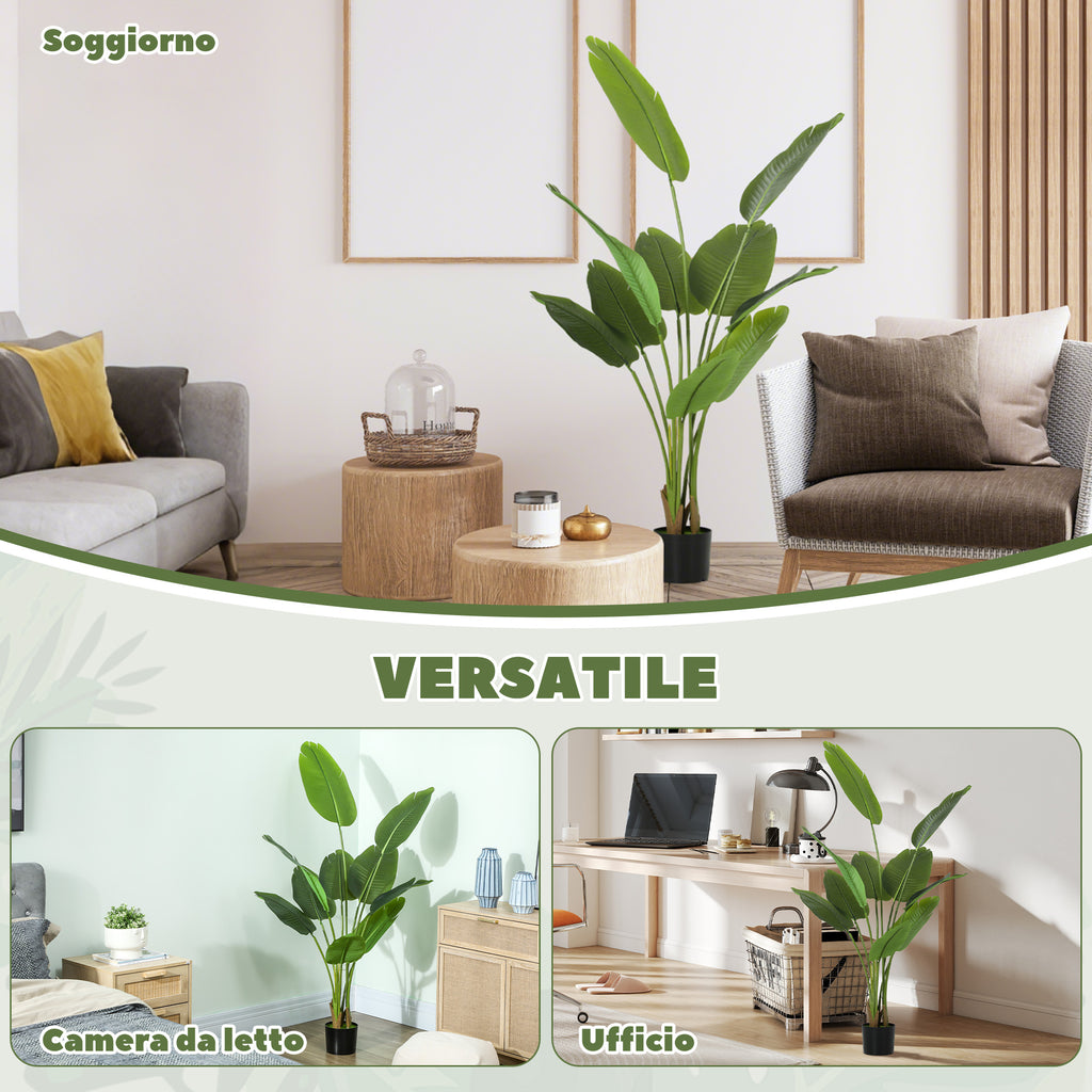 Pianta Artificiale da 160 cm con 10 Foglie