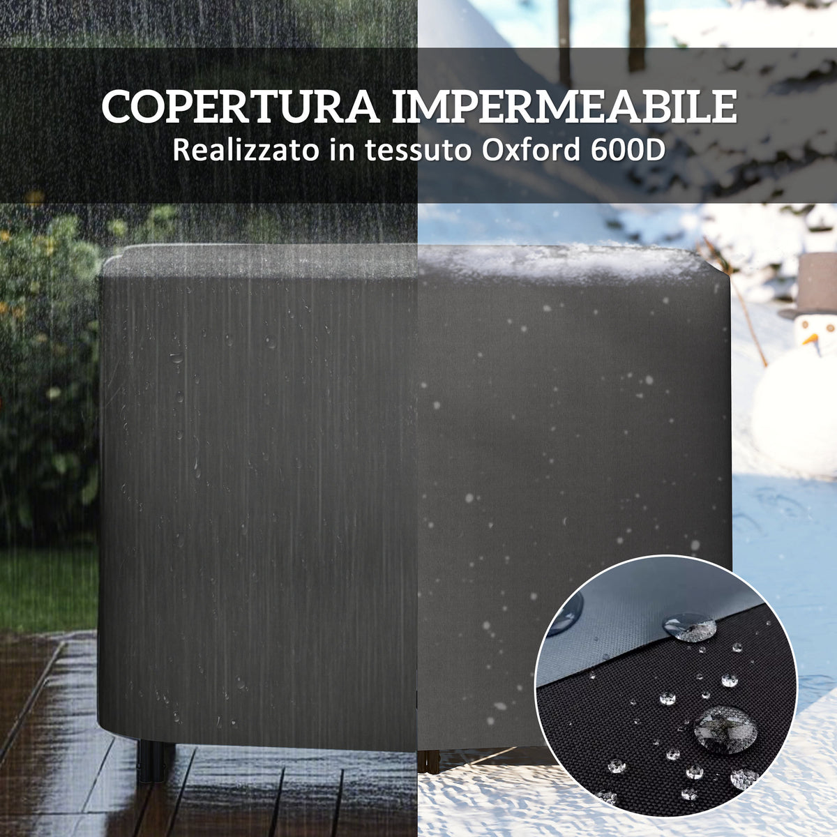 Portalegna in Metallo con Copertura e Telo 120 cm