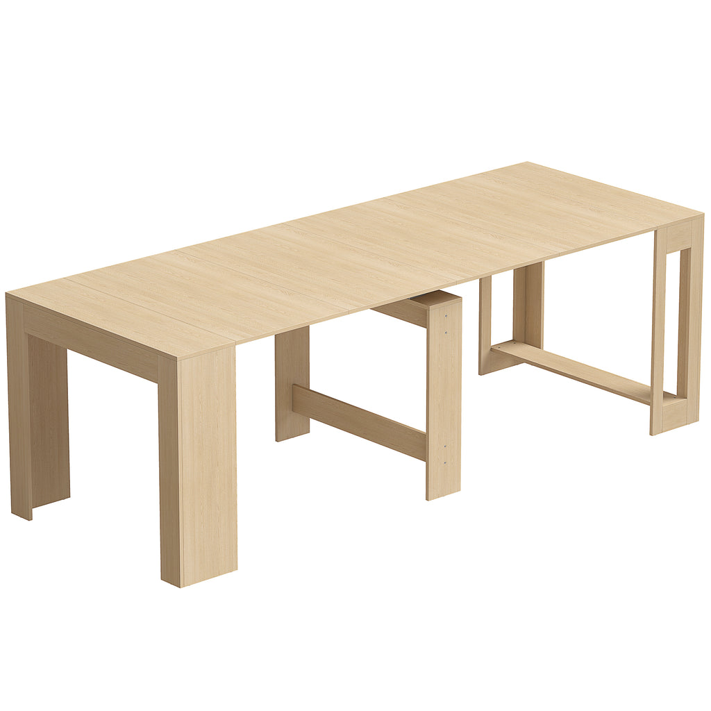 Tavolo Consolle Allungabile Effetto Legno Chiaro