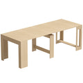 Tavolo Consolle Allungabile Effetto Legno Chiaro