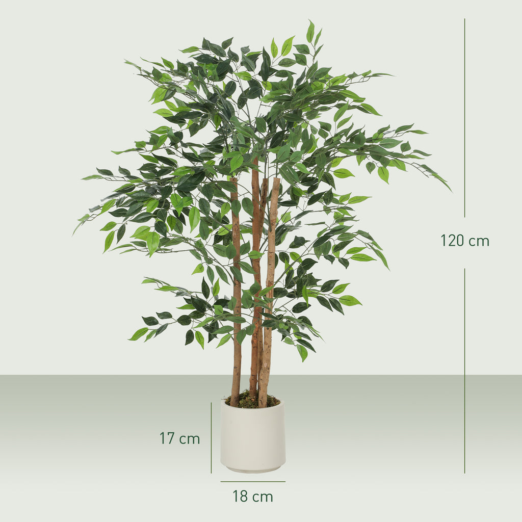 Pianta Artificiale di Baniano 120 cm con Vaso Decorativo