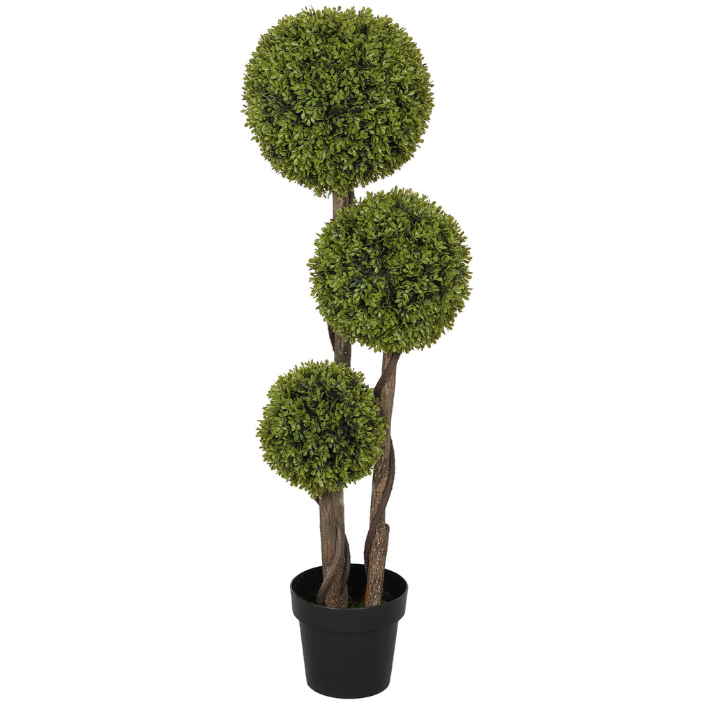 Pianta Artificiale di Bosso a 3 Sfere da 115 cm