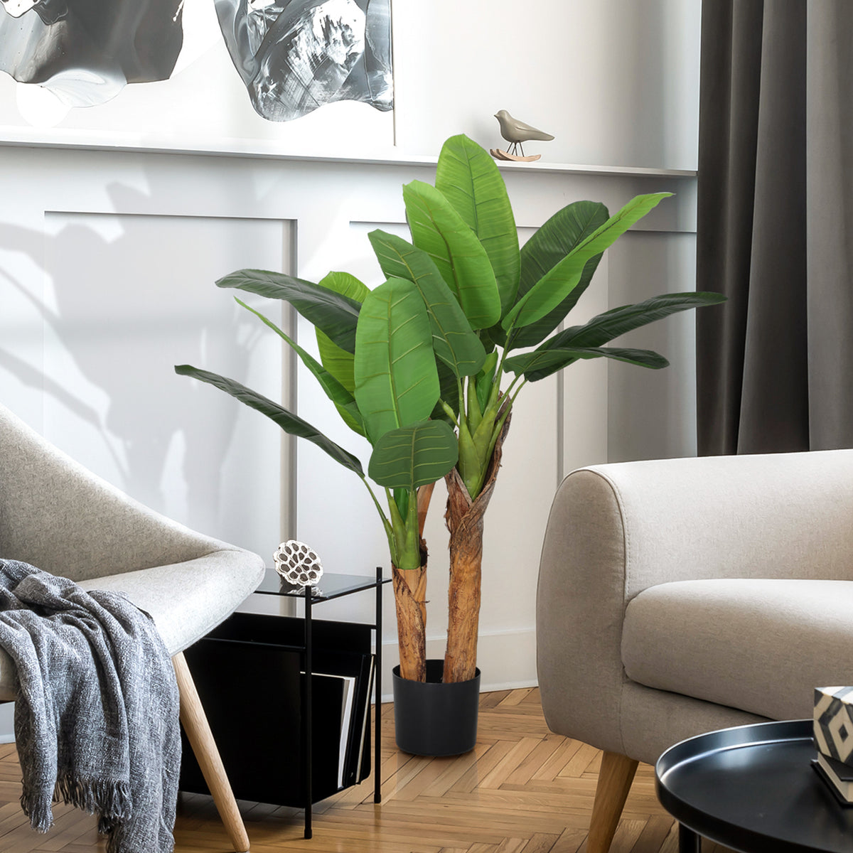 Pianta Artificiale di Banano da Interno 120 cm