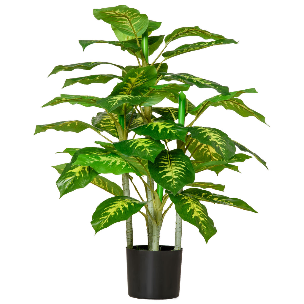 Pianta Artificiale Sempreverde 95 cm con Vaso Nero