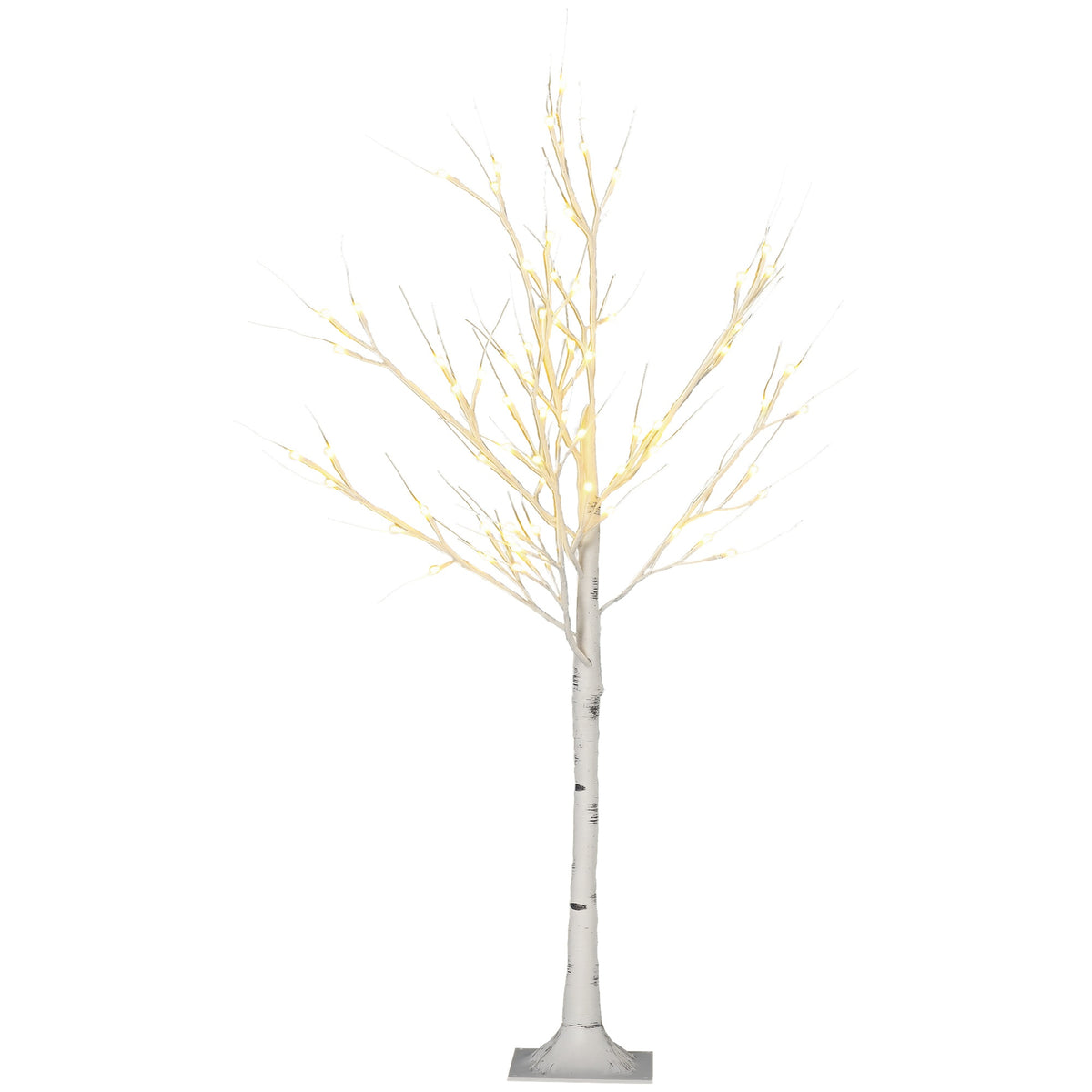 Albero di Natale Bianco 120 cm con 72 Luci LED