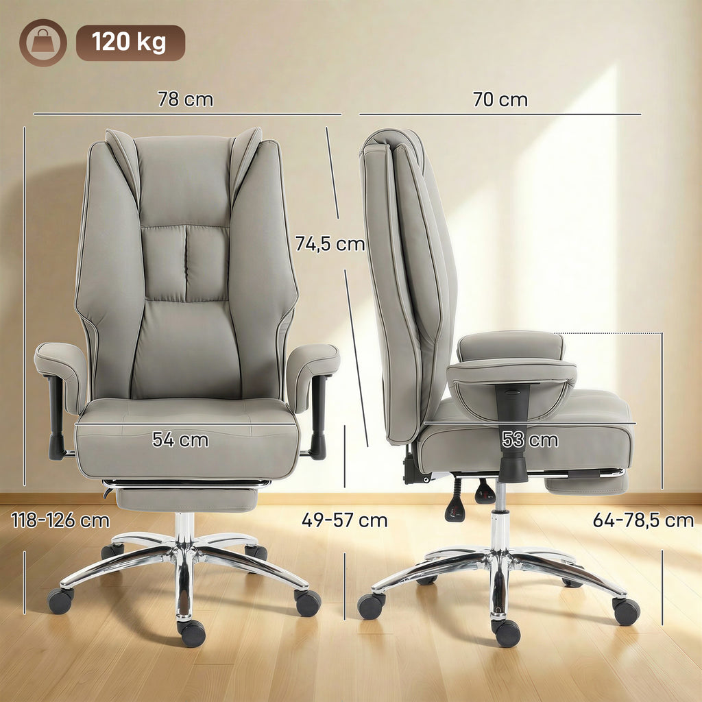 Sedia Ufficio Ergonomica Reclinabile con Poggiapiedi