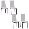 Set 4 Sedie Imbottite Moderne in Metallo e Tessuto