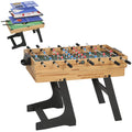 Tavolo Multigioco 13 in 1 Pieghevole con Calcio Balilla, Ping Pong, Biliardo e Hockey
