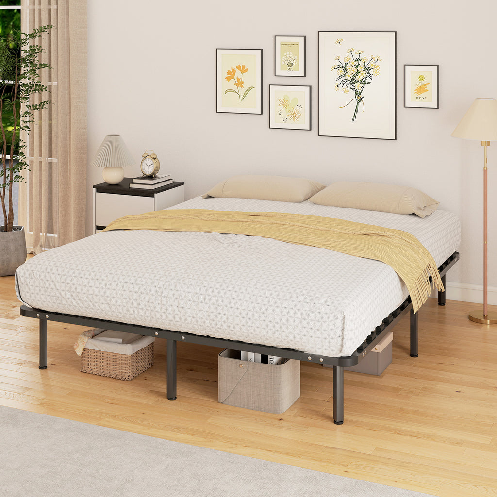 Letto Matrimoniale Industriale 160x190 cm con 28 Doghe e Spazio Contenitore