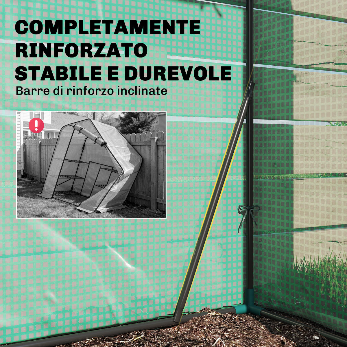 Serra da Giardino con Scaffale a 2 Ripiani