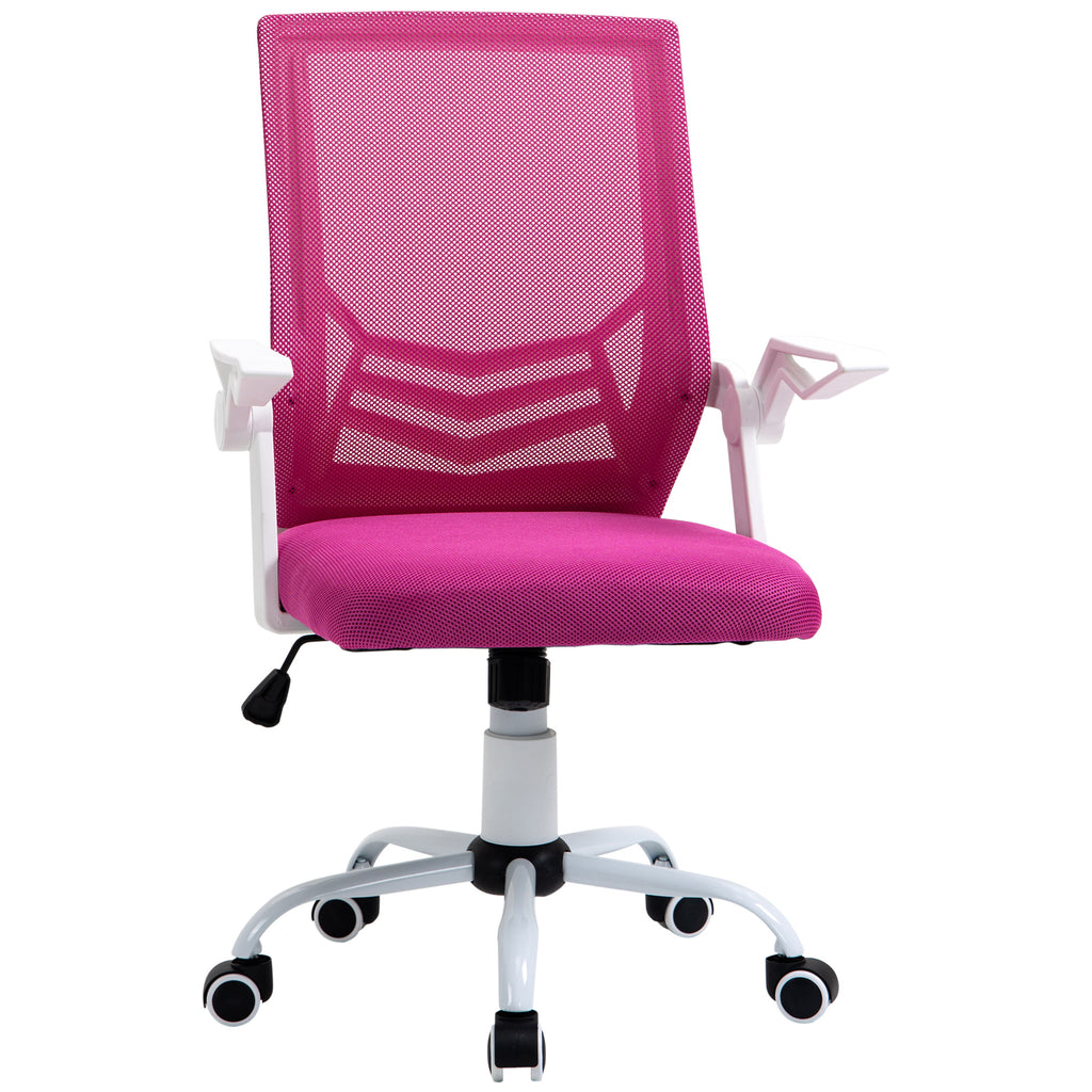 Sedia da Ufficio Ergonomica Rosa con Supporto Lombare