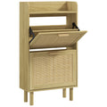 Scarpiera Stretta Rovere con 2 Cassetti Ribaltabili
