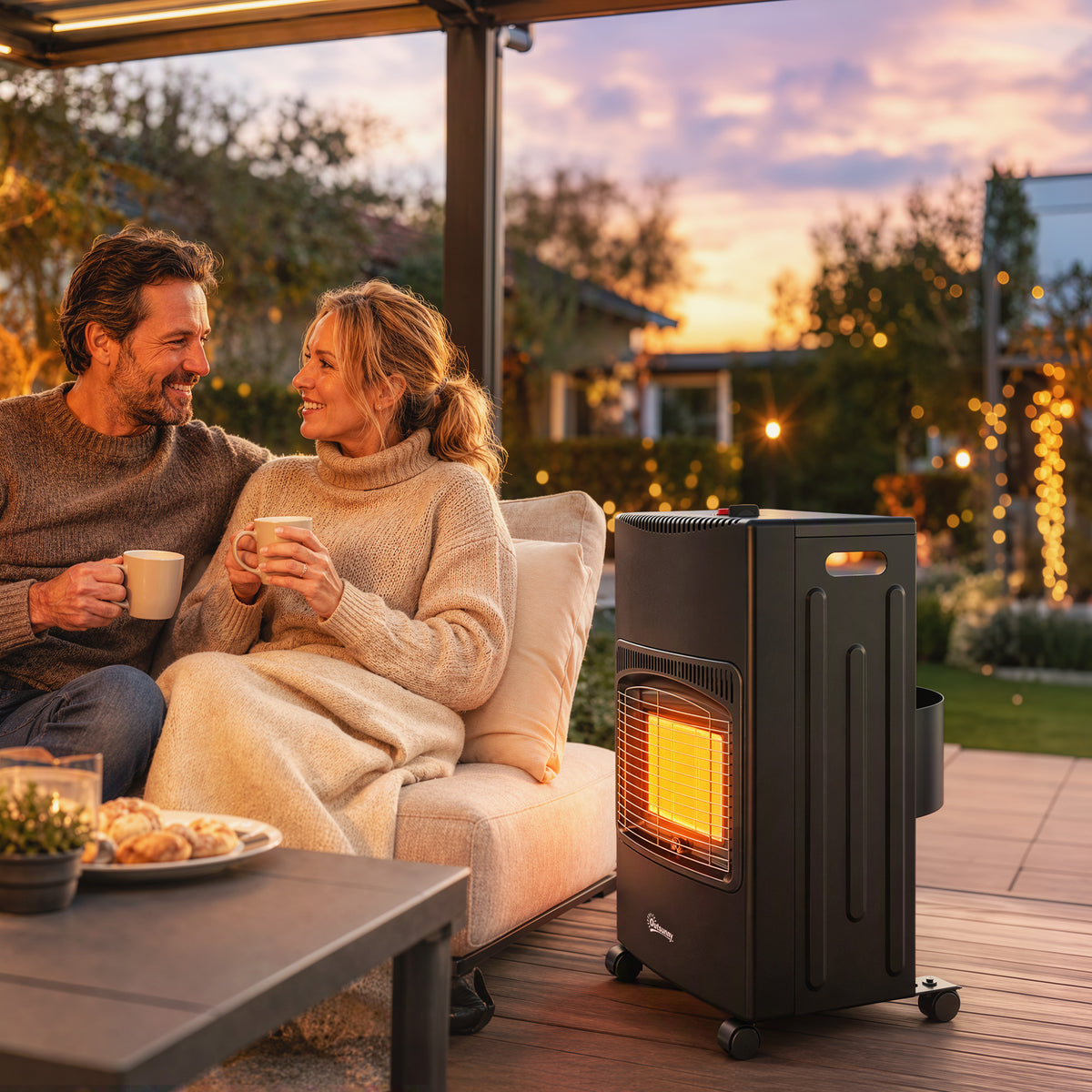Stufa a Gas 4,2 kW con 3 Livelli di Calore e Sicurezza