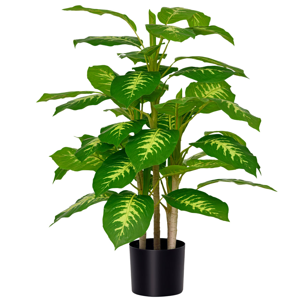 Pianta Artificiale Sempreverde 95 cm con Vaso Nero
