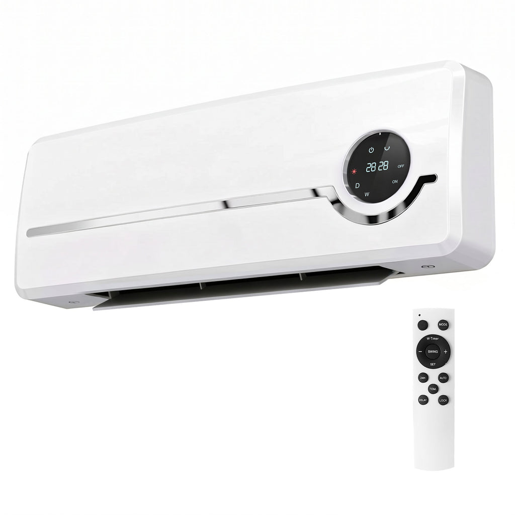 Stufa Ceramica da Parete 2000W con Timer e Telecomando