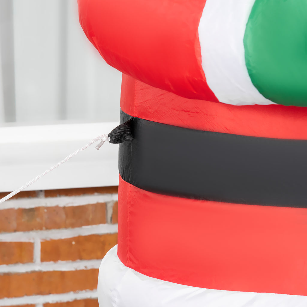 Babbo Natale Gonfiabile con Regalo, 3 Luci LED 184 cm