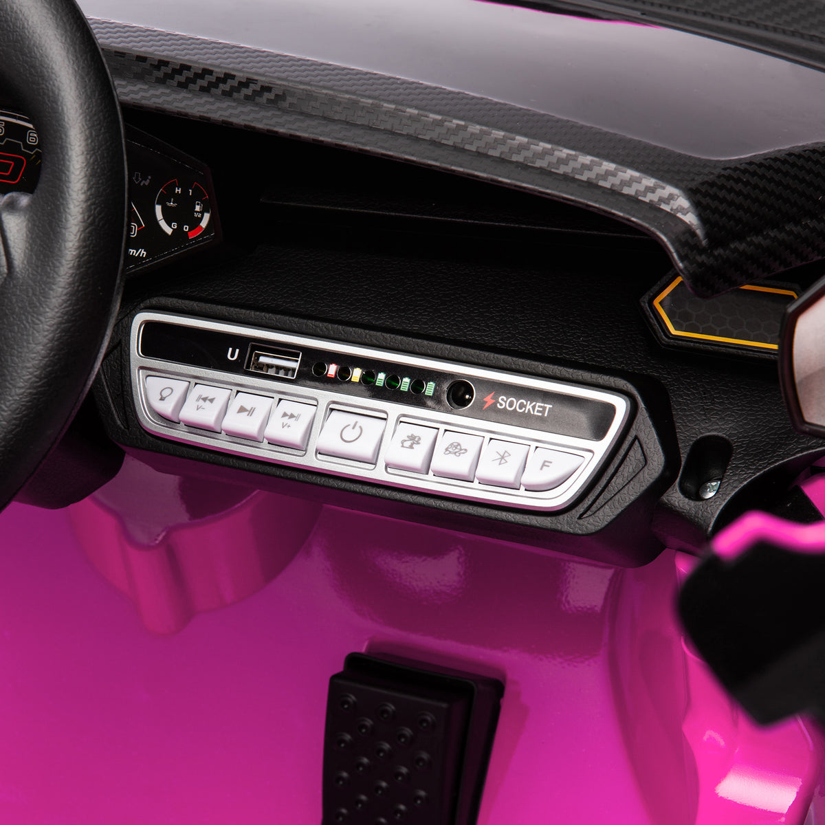 Auto Elettrica Lamborghini Rosa 12V per Bambini