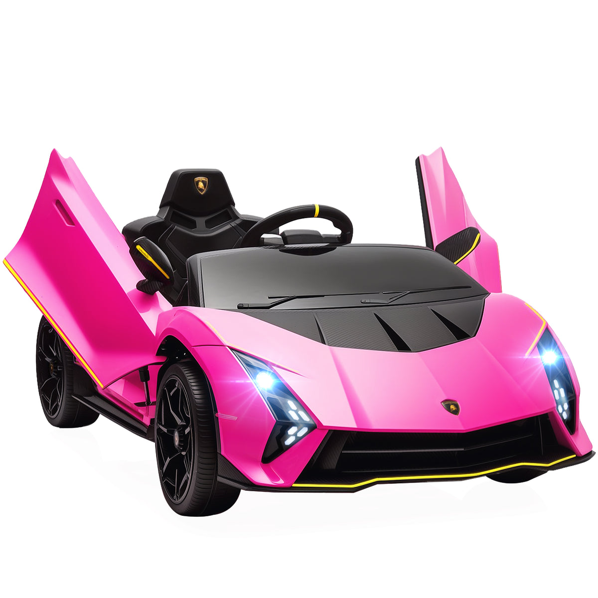Auto Elettrica Lamborghini Rosa 12V per Bambini