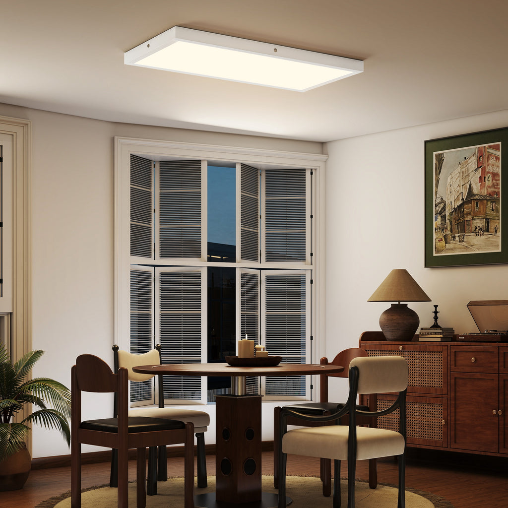 Set 2 Plafoniere LED Sottili e Minimal Bianche