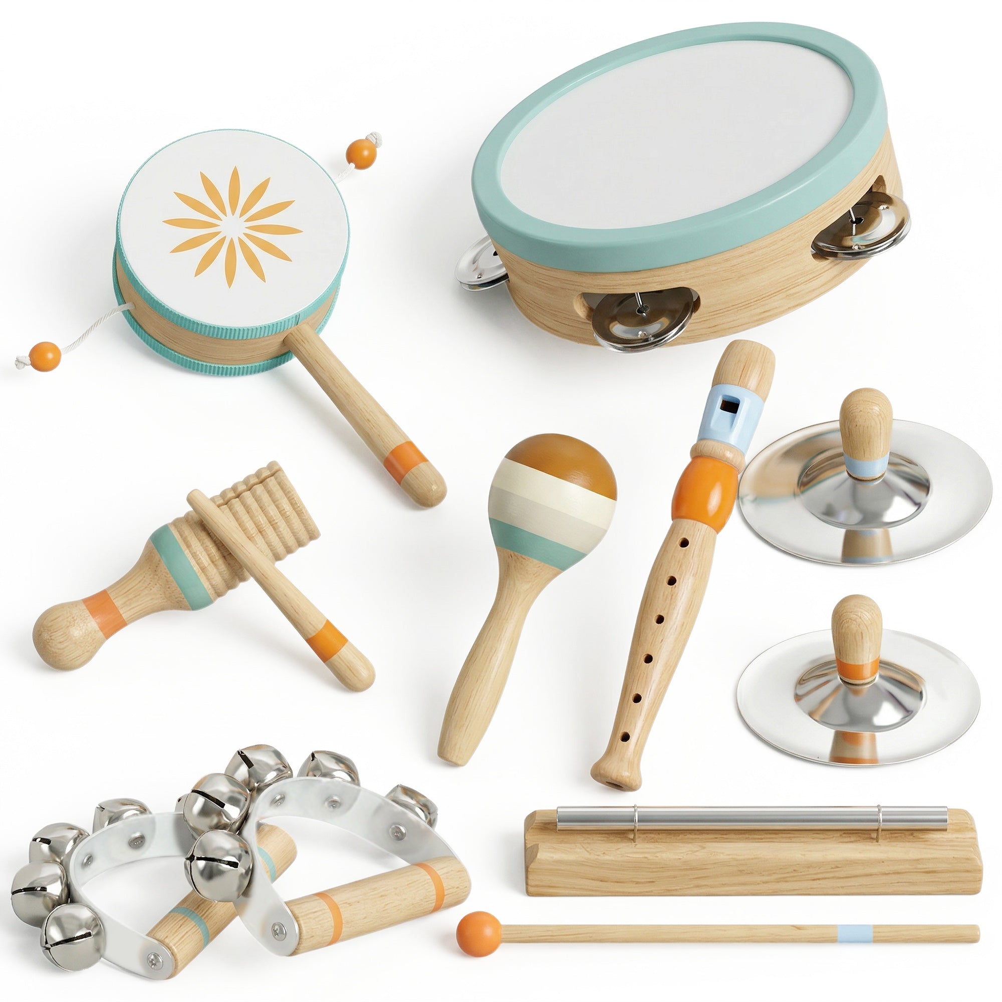 Set Strumenti Musicali per Bambini in Legno – Percussioni Montessori