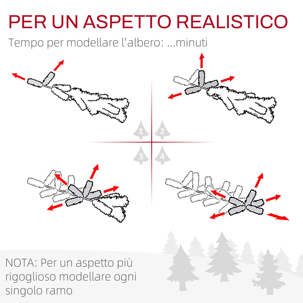 Albero di Natale Artificiale 150 cm con 994 Rami