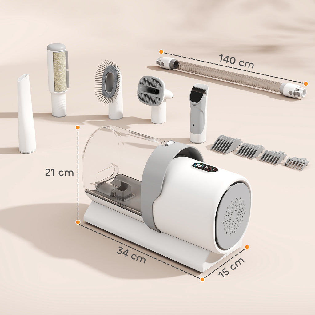 Kit Toelettatura 5 in 1 per Cani e Gatti con Aspirapolvere