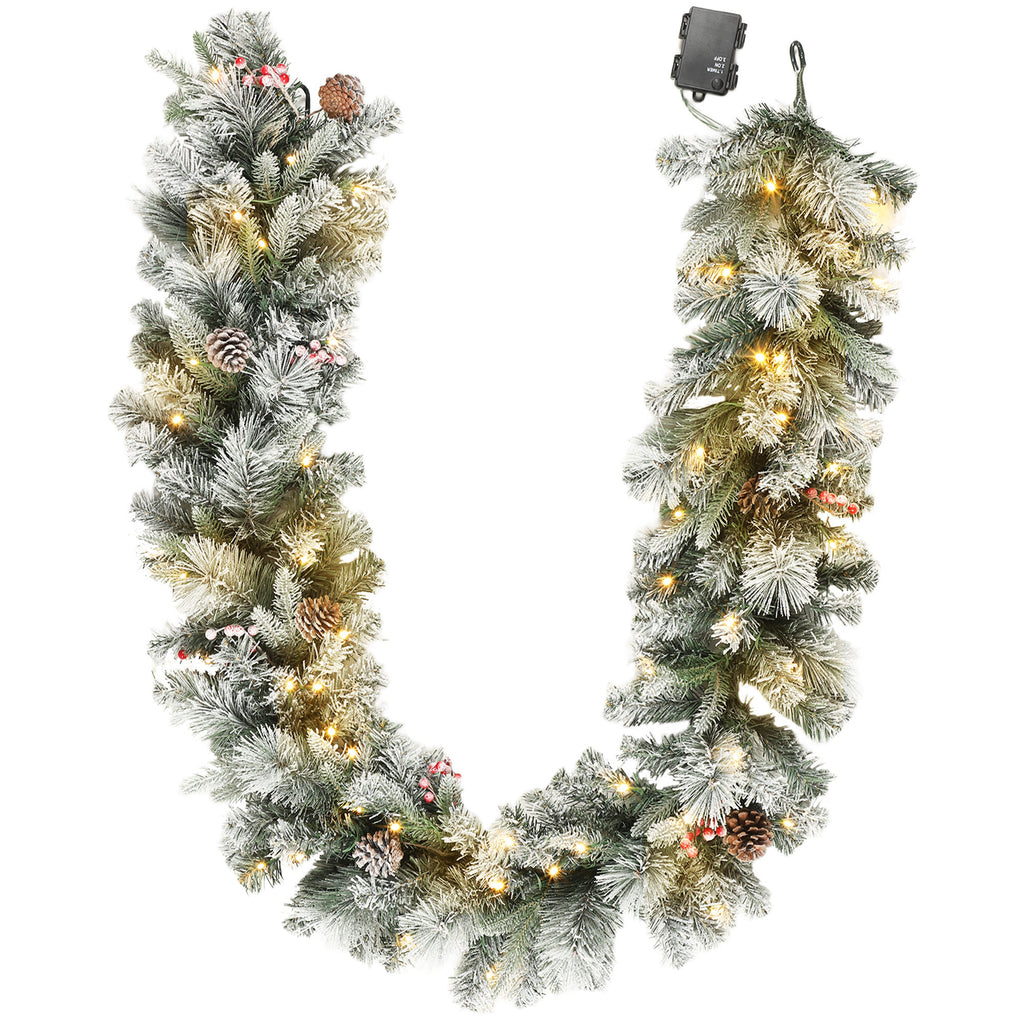 Ghirlanda Natalizia 180 cm con 50 Luci LED