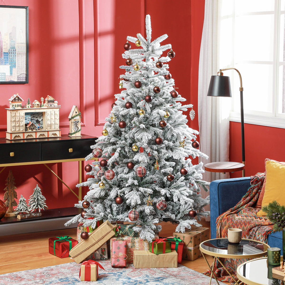 Albero di Natale Innevato 180 cm con 1321 Rami