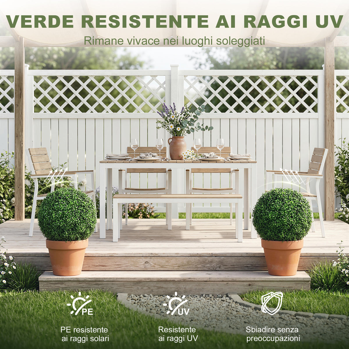 Topiaria Artificiale in Bosso 42 cm con 682 Foglie