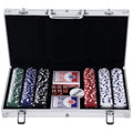 Set Poker Professionale con Valigetta in Alluminio, 300 Fiches e 2 Mazzi di Carte