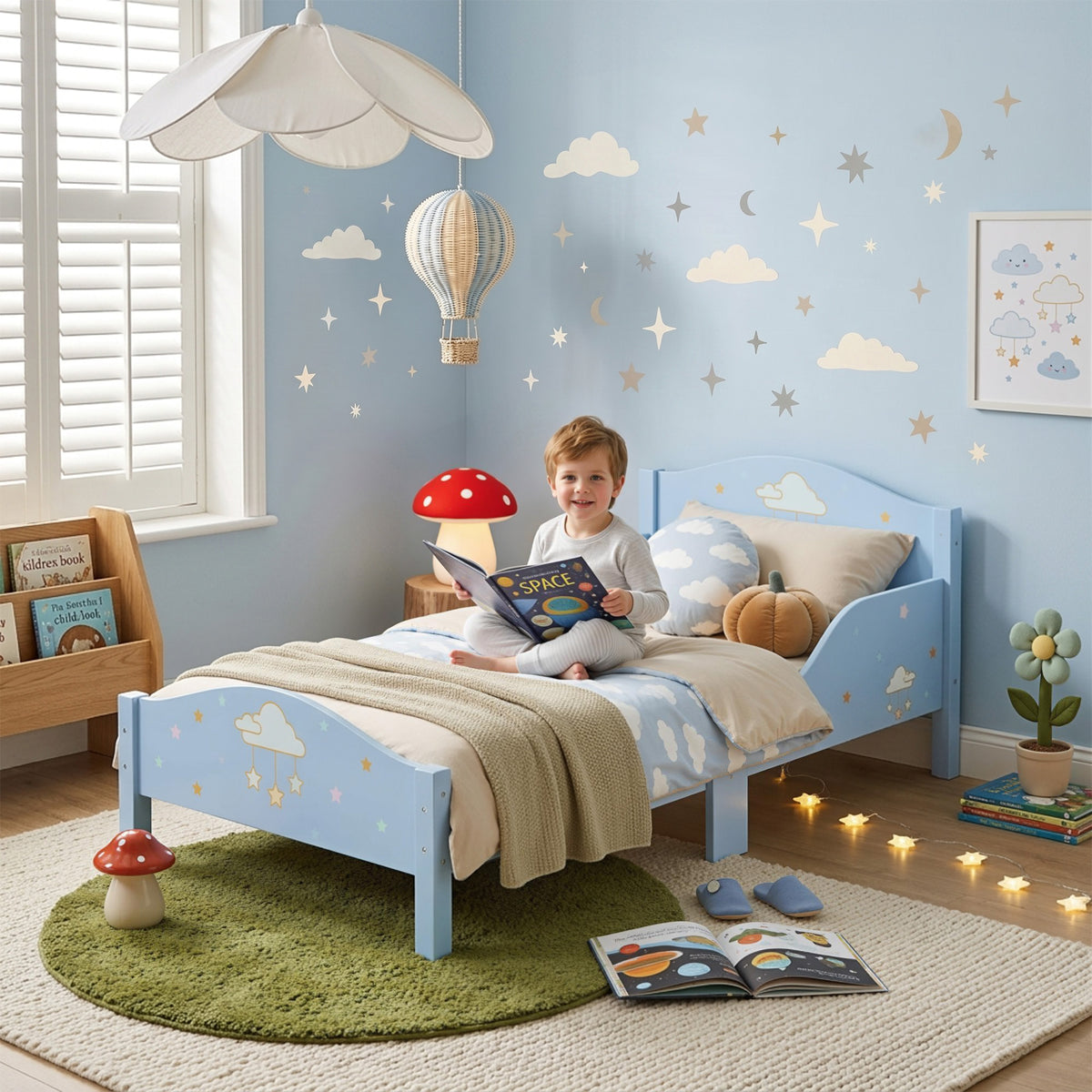Letto Montessori a Nuvola Blu per Bambini