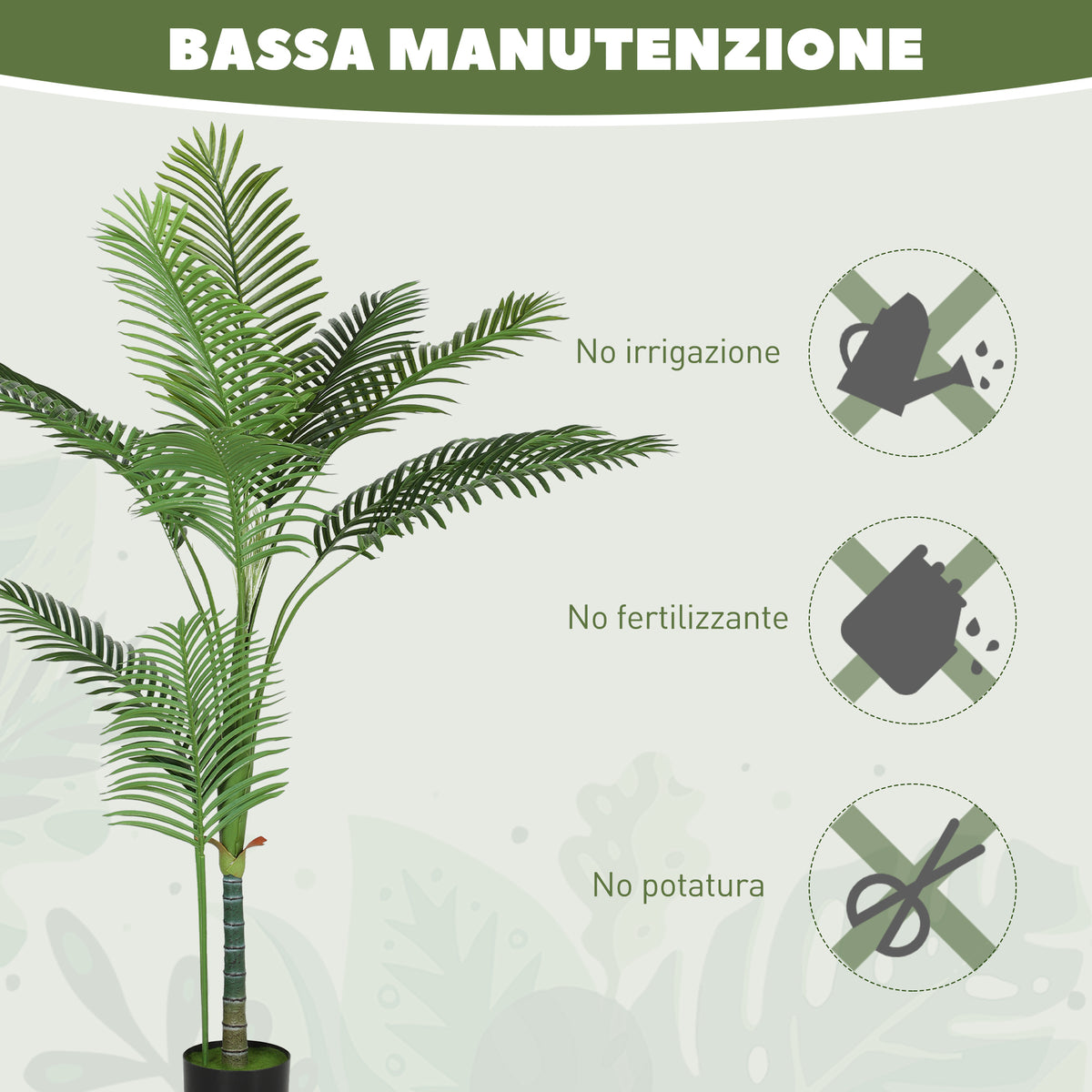 Pianta Artificiale di Palma da Interno 150 cm