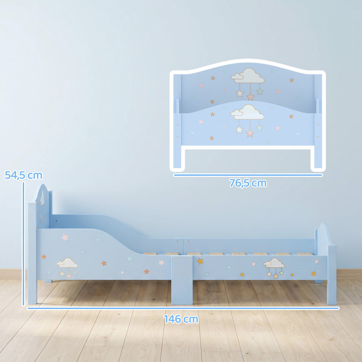 Letto Montessori a Nuvola Blu per Bambini
