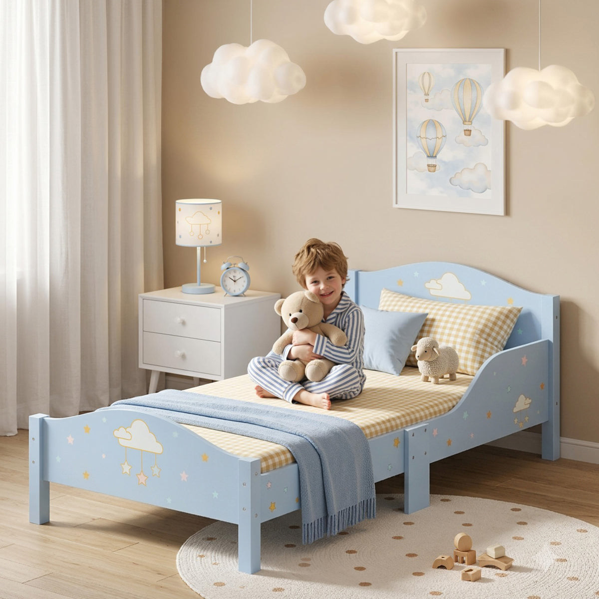Letto Montessori a Nuvola Blu per Bambini