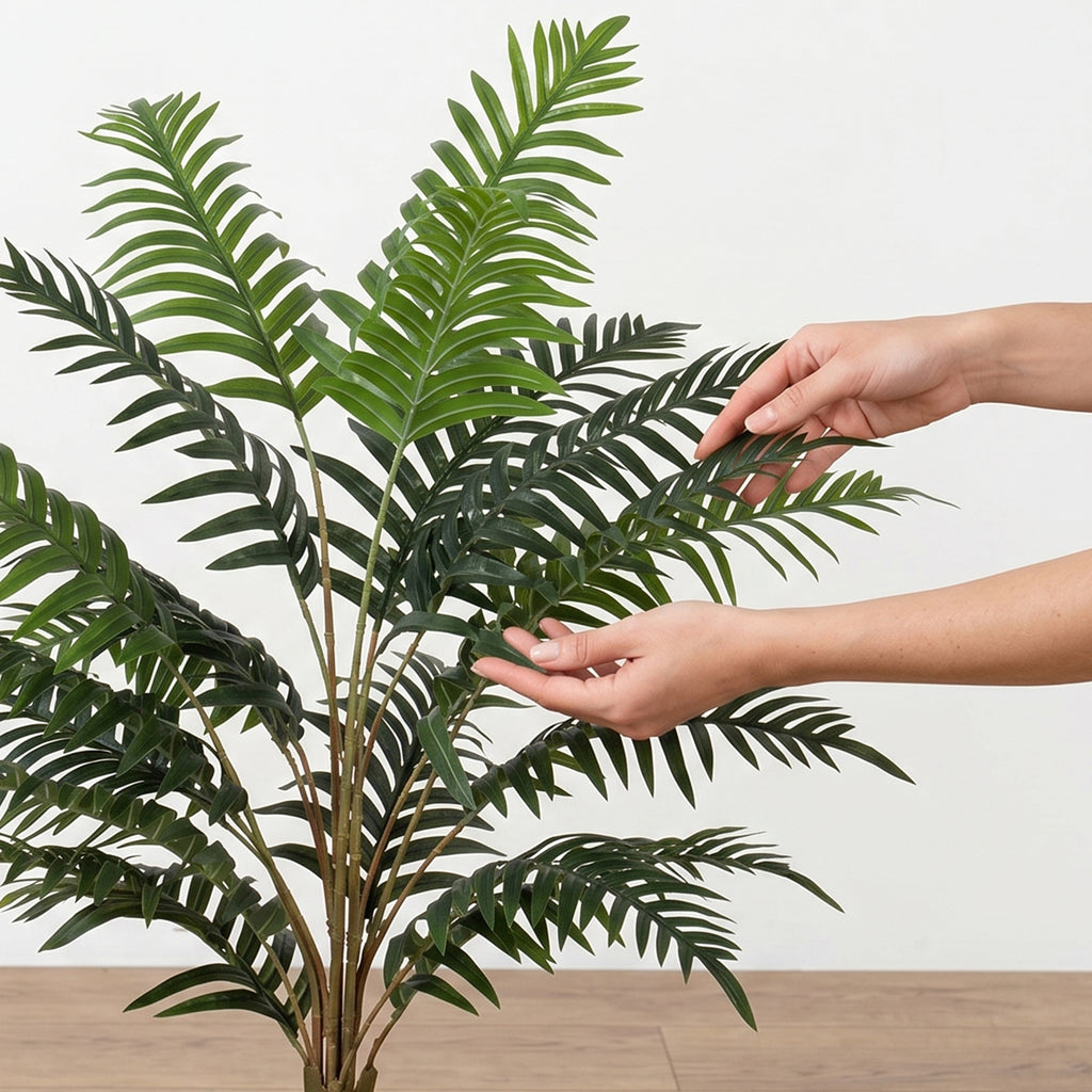 Pianta Artificiale di Felce con 20 Foglie e Rami Modellabili