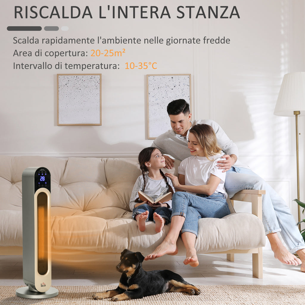 Stufetta Elettrica a Colonna con 3 Modalità e Telecomando